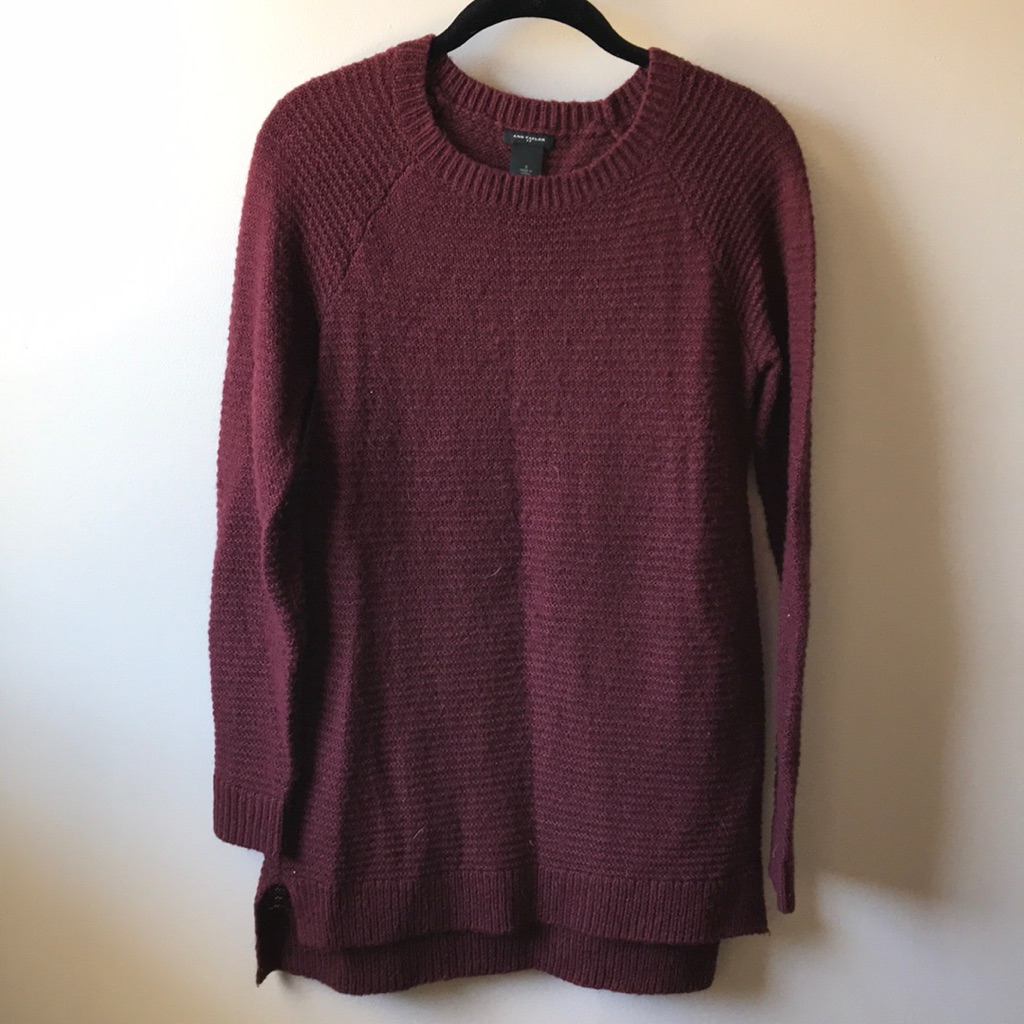 Cranberry / Maroon Sweater Dress/Tunic
